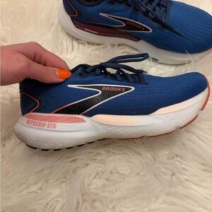 Brooks Blue and White Athletic Sneakers